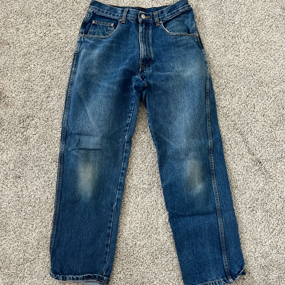 Basic Editions Dark Blue Men's Straight Jeans